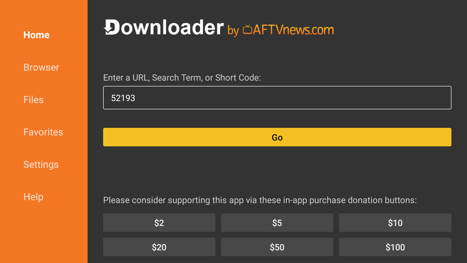 Enter download link or code